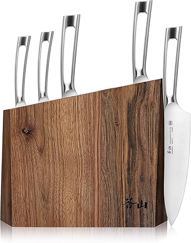 Cangshan TN1 Series 1024838 Sueco 14C28N Juego de 6 cuchillos forjados de acero forjado, nogal