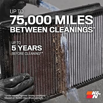 K&N Engine Air Filter: High Performance, Premium, Washable, Replacement Filter: Compatible with 2007-2019 Nissan/Infiniti L4/V6/V8 (Sentra, Juke, Pulsar, Micra, Q50, Q60, Q70, QX70), 33-2409