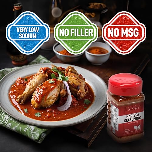 Miniatura 3 de Eastanbul Condimento Harissa, 6 onzas, harissa, especias asiáticas y condimentos, mezcla perfecta de especias con chiles, pimentón, ajo, comino,