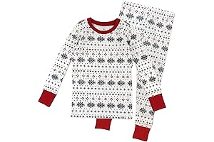Multipack 2 4-Piece Pajama Sleepwear for 5T Boys Christmas Holiday 100% Organic Cotton