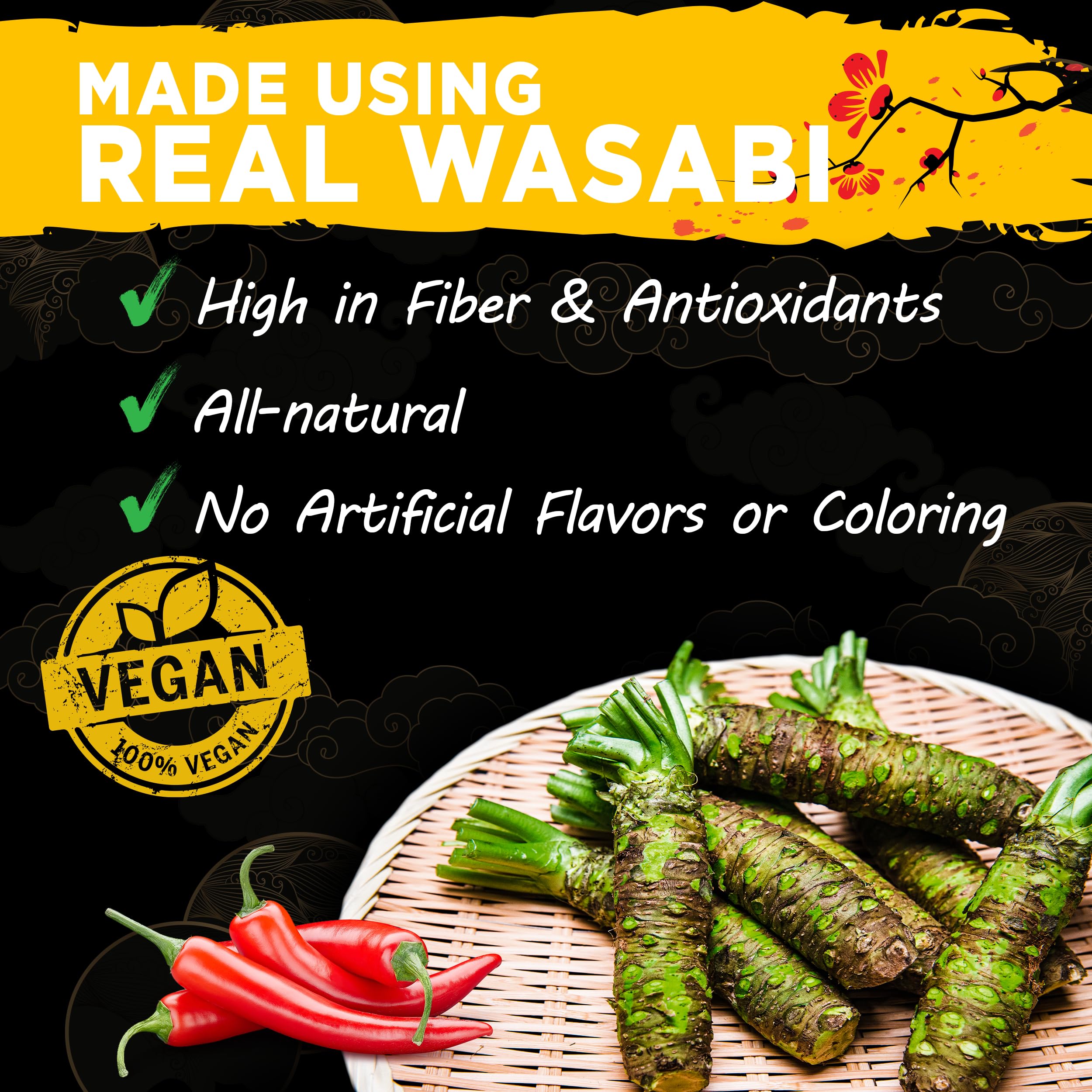 WASABI-O Combo Set of 2 Wasabi Original Sauce 62g & Wasabi Red Chili Sauce 55g