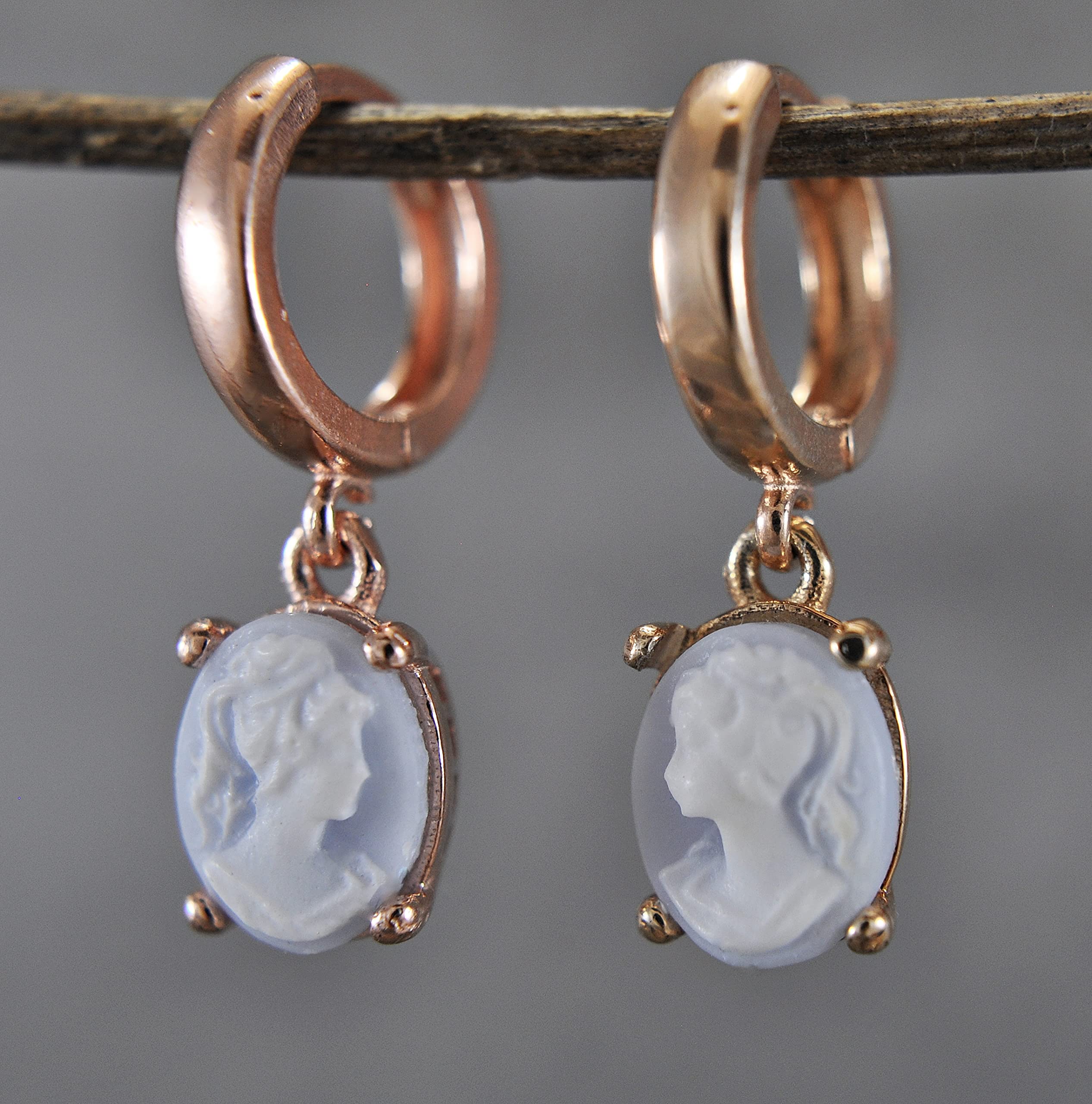 925 Silber - Rosévergoldet - Lady Cameo - Vintage Schmuck - Kamee - Statement-Ring - Antik - Jugendstil - Größenverstellbar - Geschenk für Mama - Geburtstagsgeschenk - Silberring - Schmuck-Geschenk