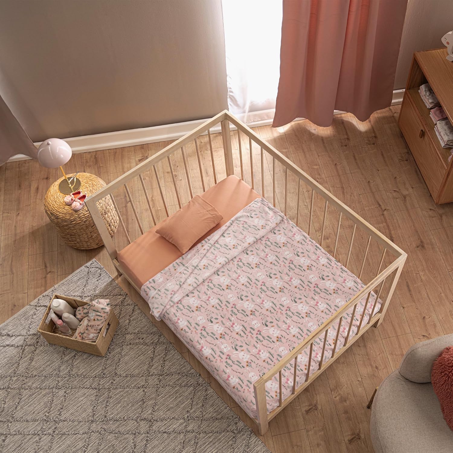 CozyNest Pink Fleece Baby Blanket - Crib Size 40" x 60" - Ultra-Soft, Hypoallergenic, Lightweight Comforter for All-Season Warmth, Machine Washable