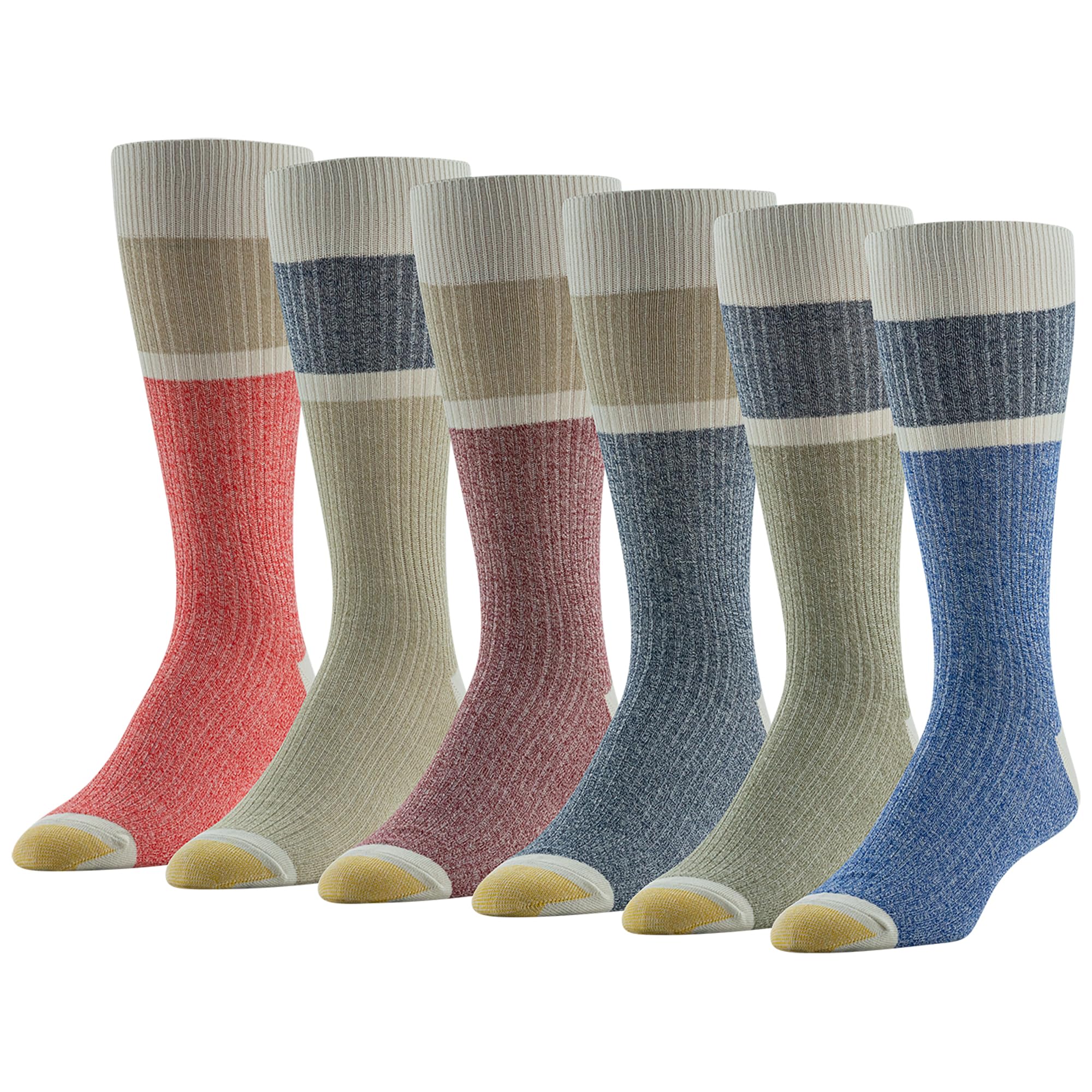 GOLDTOEMen's Stanton Crew Socks, Multipairs