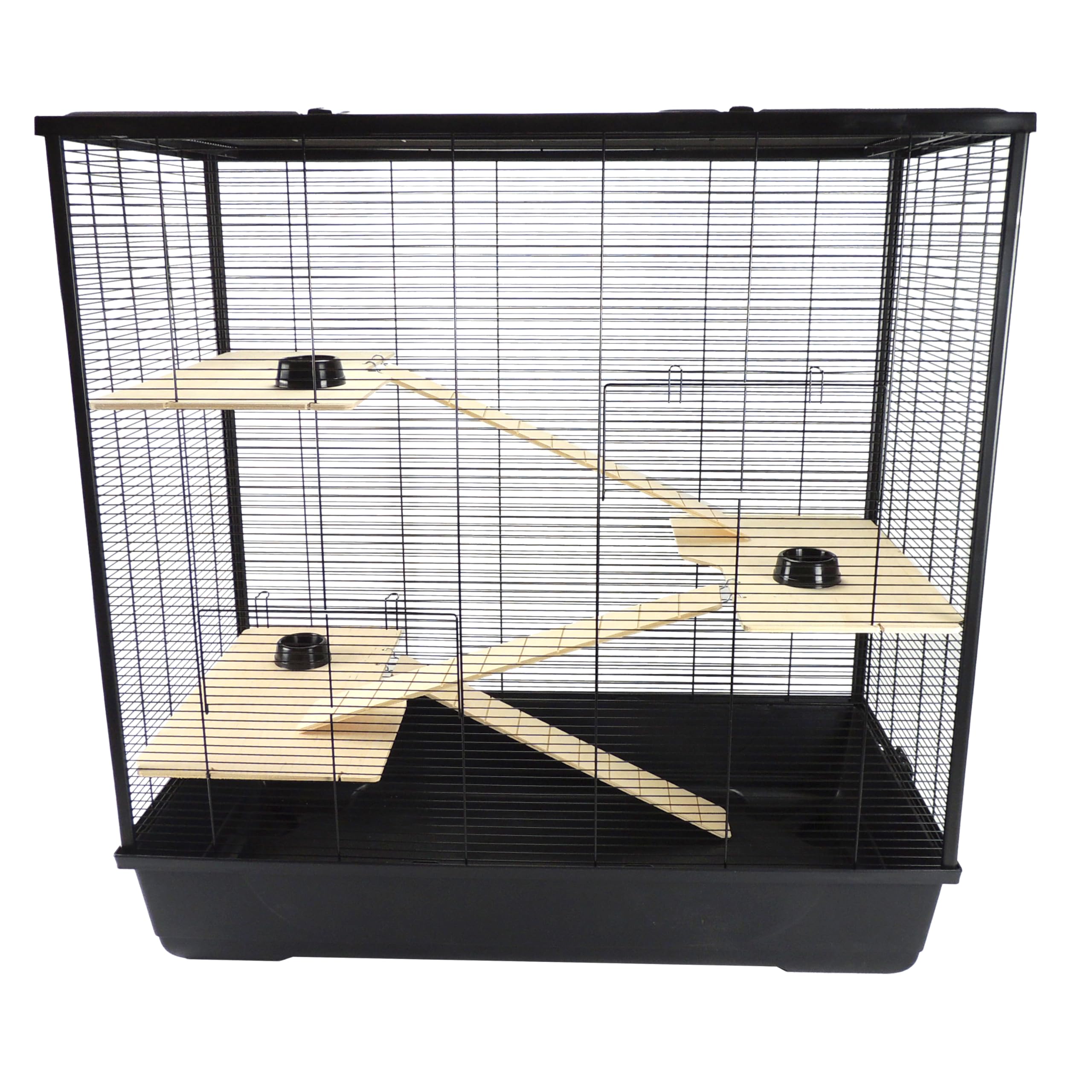 Hamster, Rat & Chinchilla Cage 100cm x 54cm x 100cm - Belfry XL Tall Black | Little Friends โ image 1