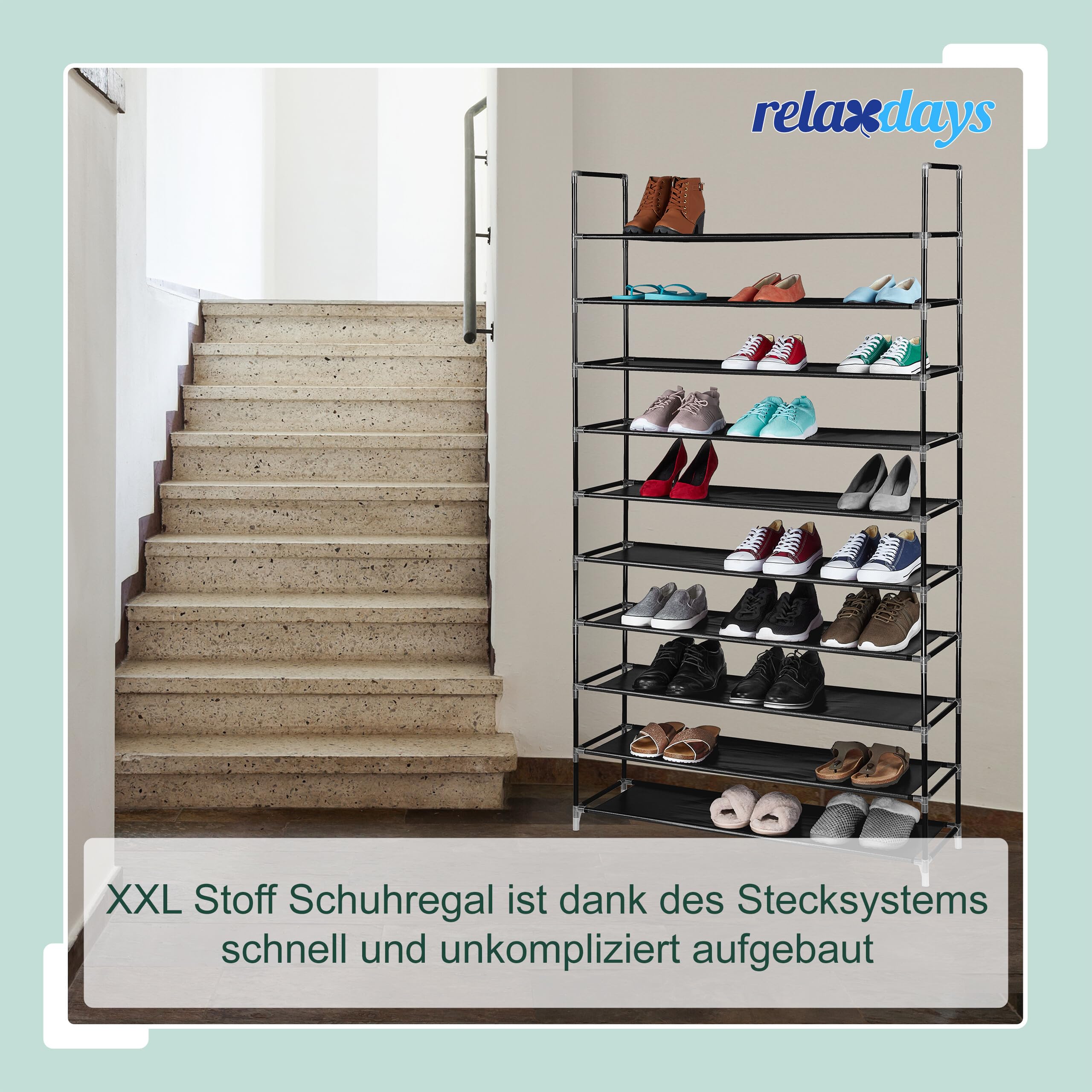 Relaxdays Schuhregal Stoff – Bild 2