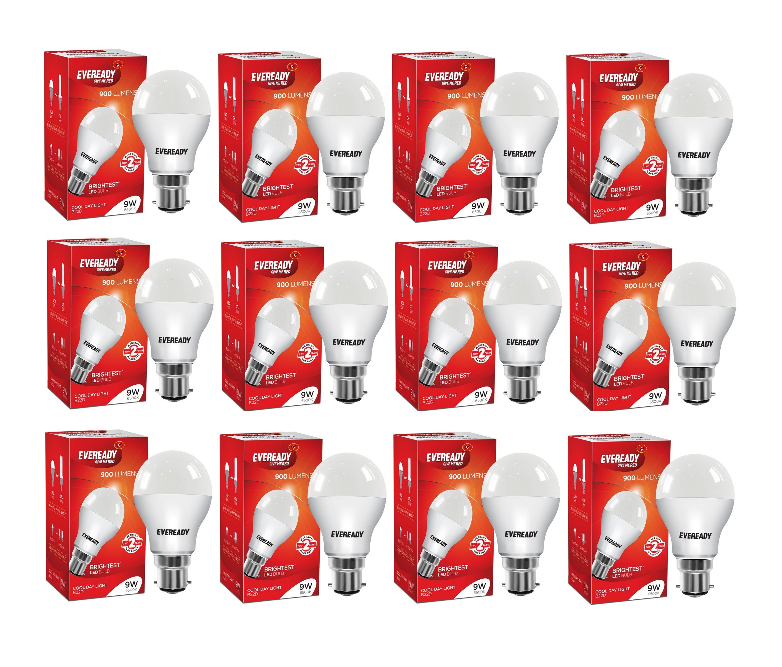 Eveready Base B22 9-Watt LED Bulb (White) - Pack of 12 (B077J1LGTB) Amazon Price History, Amazon Price Tracker