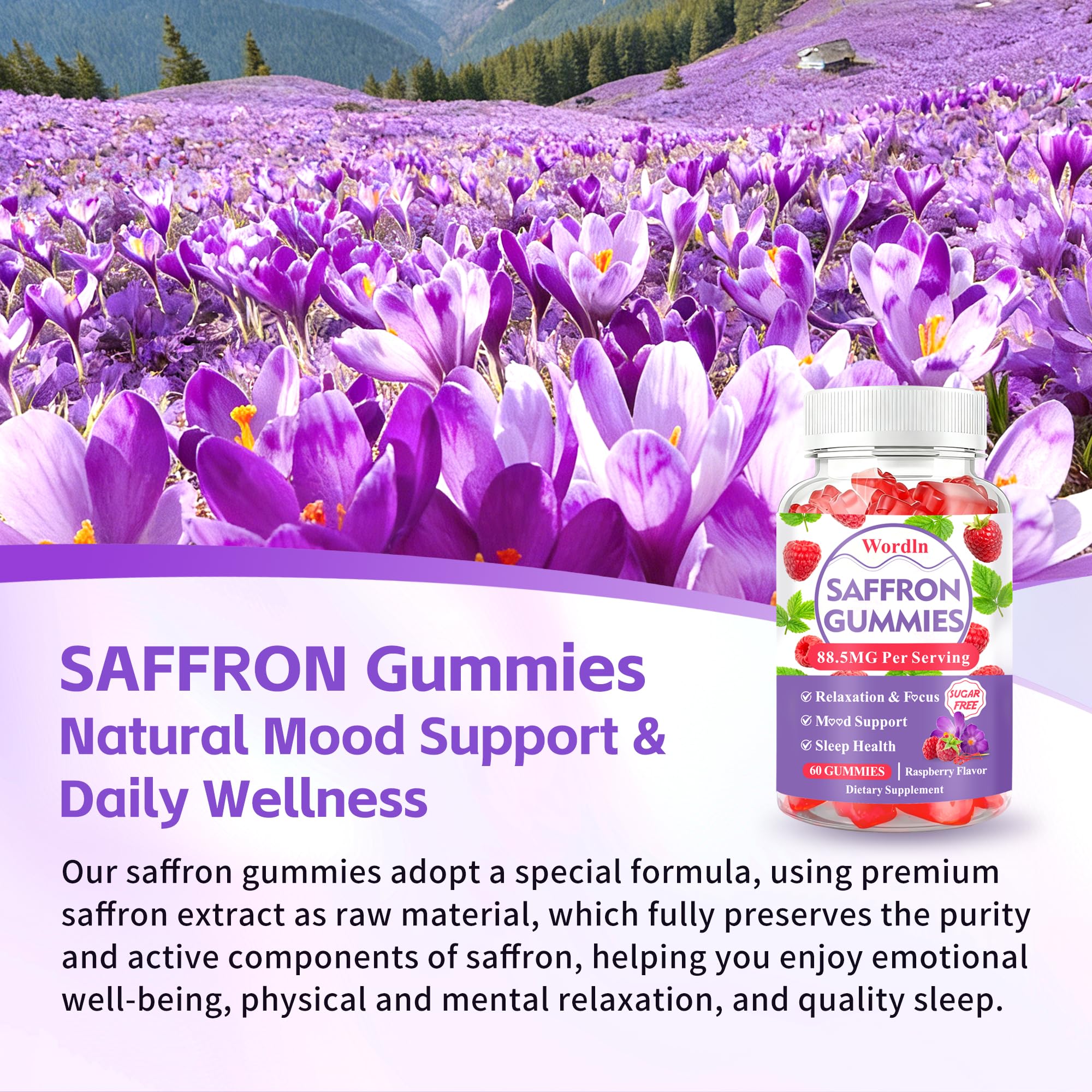 Saffron Gummies for Kids & Adults for Relaxation, Focus and Mood Support — Amazon image 5