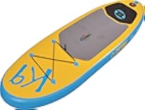 8' Inflatable Blue and Yellow Z-Ray SUP K9 Teen Paddle Board