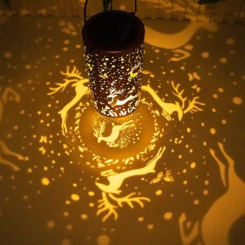 Miniatura 4 de Faroles solares de mariposa para jardín, decoración al aire libre, patrón de flores, luces colgantes solares impermeables, regalos de decoración de