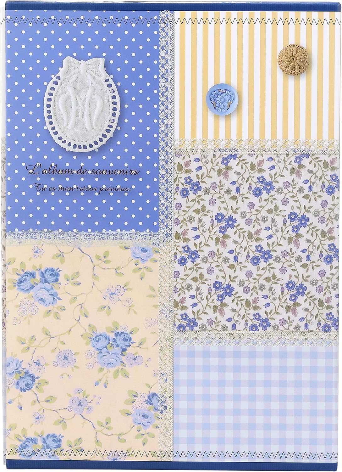 Nakabayashi Co., Ltd. five books set pocket album patchwork Blue 5PL-270-31-B