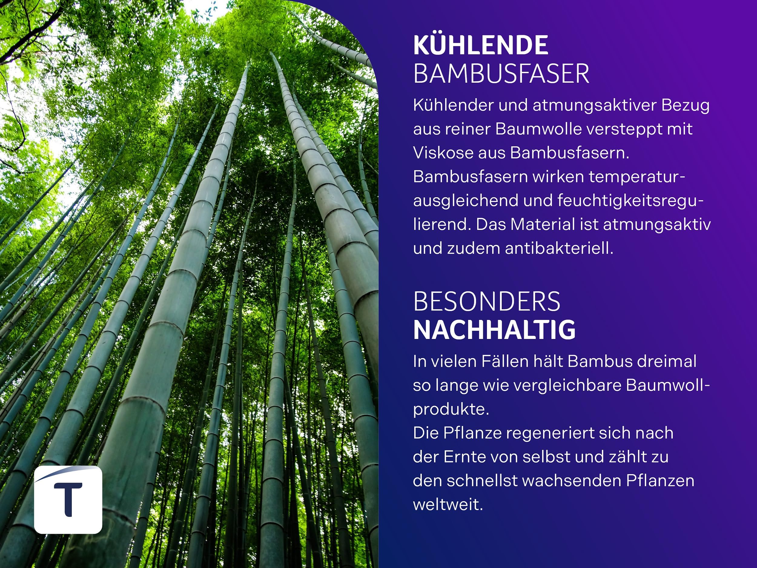 Traumnacht Bamboo Sommersteppdecke mit Bambusfasern, hypoallergenes, antibakterielle Sommerdecke 135x200 cm, Öko-Tex Zertifiziert, produziert nach deutschem Qualitätsstandard