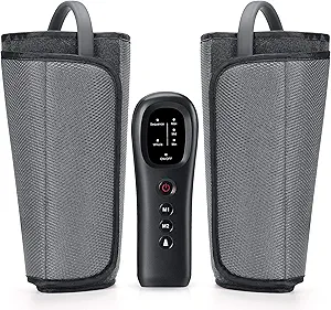 Nekteck Leg Massager for Circulation Air Compression and Relaxation, for Calf Foot and Arms, with Handheld Controller, 2 Modes 3 Intensity Levels, Adjustable Wraps for Home & Office Use