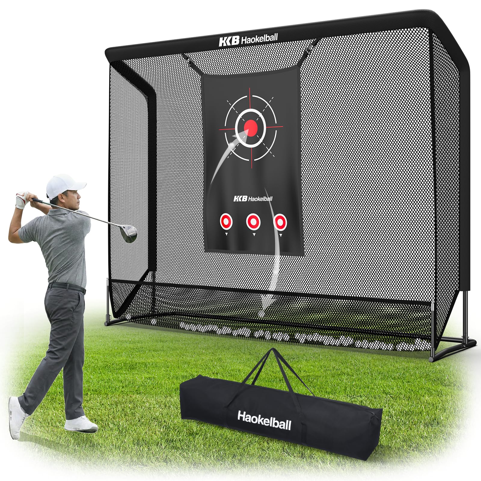 Haokelball Golf Practice Hitting Net 10x8