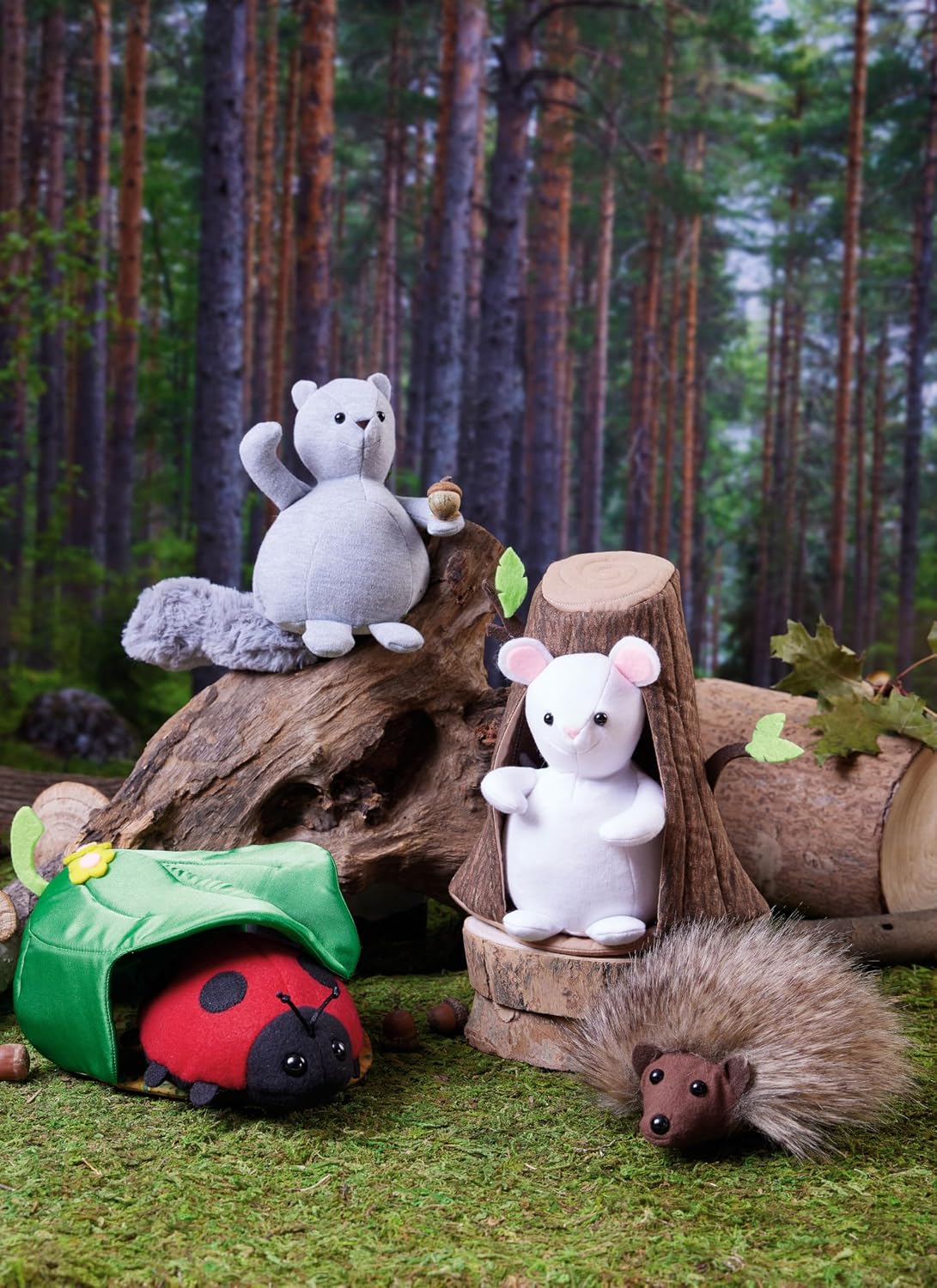 McCall's M8469OS Plush Animals with Leaf and Tree Houses Sewing Pattern Packet by Carla Reiss Design, Design Code M8469, One Size Each