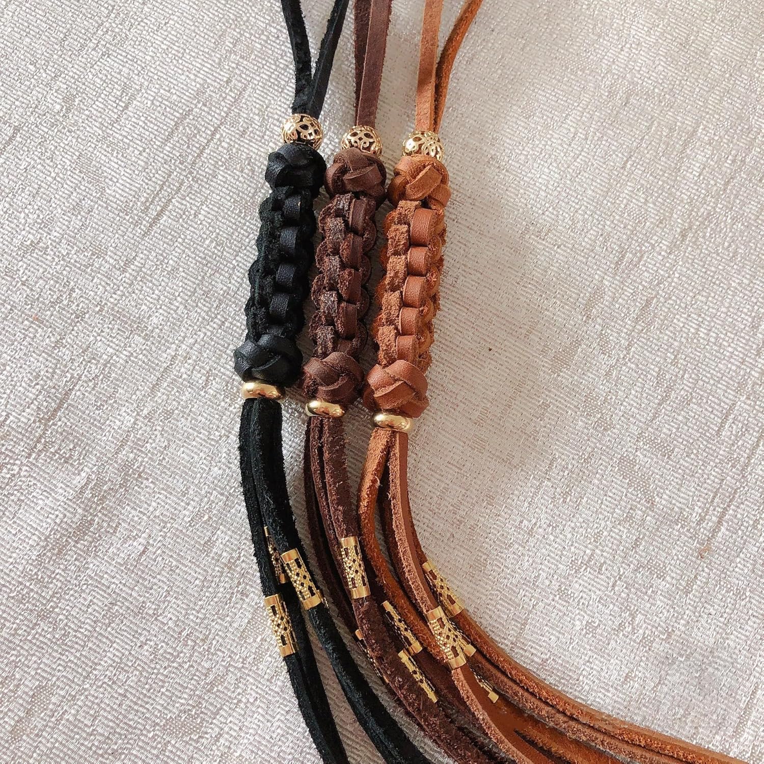 Leather Tassel Braided Rope EDC Bead DIY keychain Paracord Keychain Bead,Lanyard Bead,Brass Charms