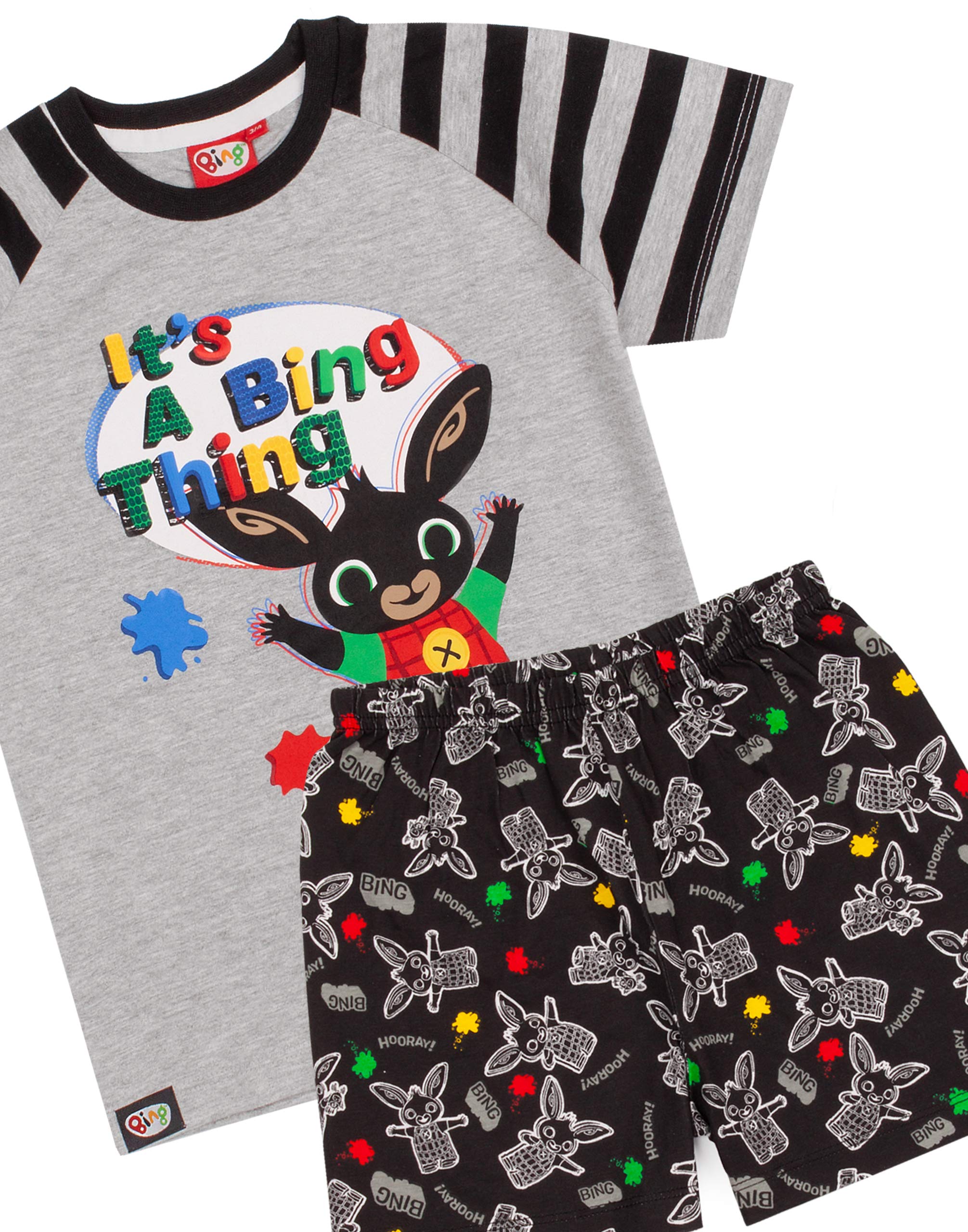 Bing Cbeebies Pyjamas garçons Enfants Enfants Personnage Chemise Shorts PJS
