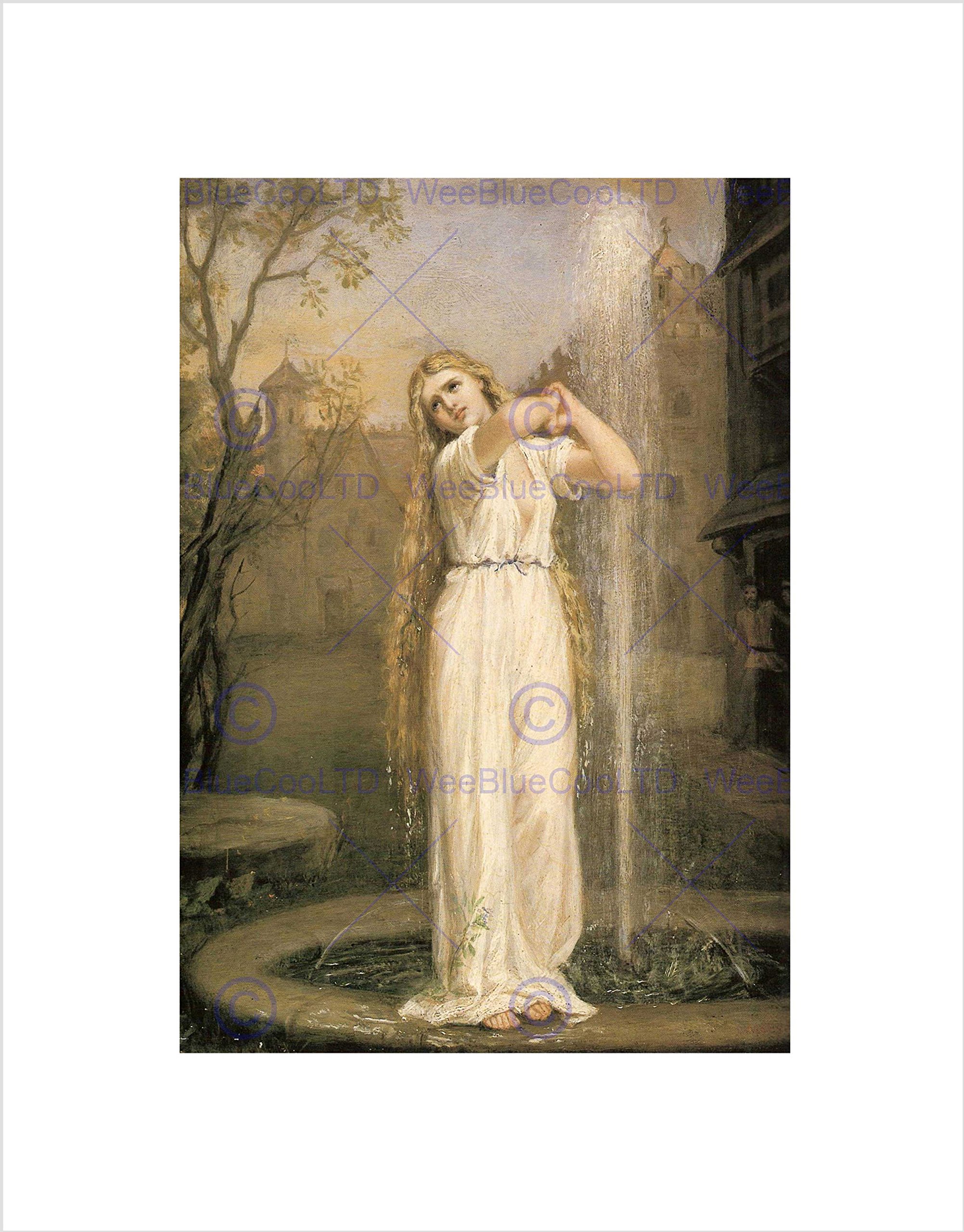 Wee Blue Coo John William Waterhouse Undine Old Master Wall Art Print