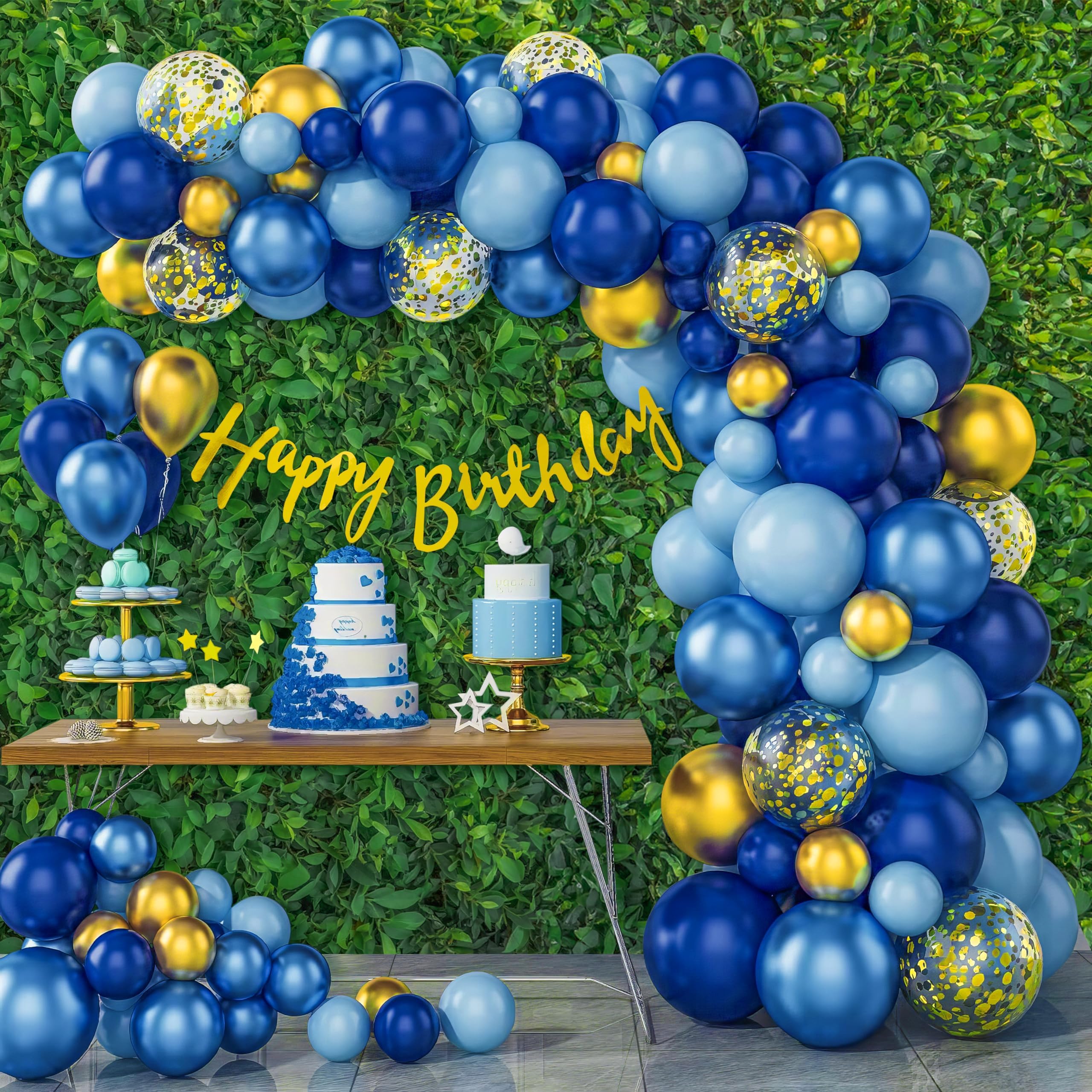 SpecialYou.in Rubber Blue Theme Birthday Decoration Items For Boy With Blue Balloons For Birthday Decoration, Birthday Celebration Decoration Kit, Birthday Decor- 51 Items, 51 Pcs