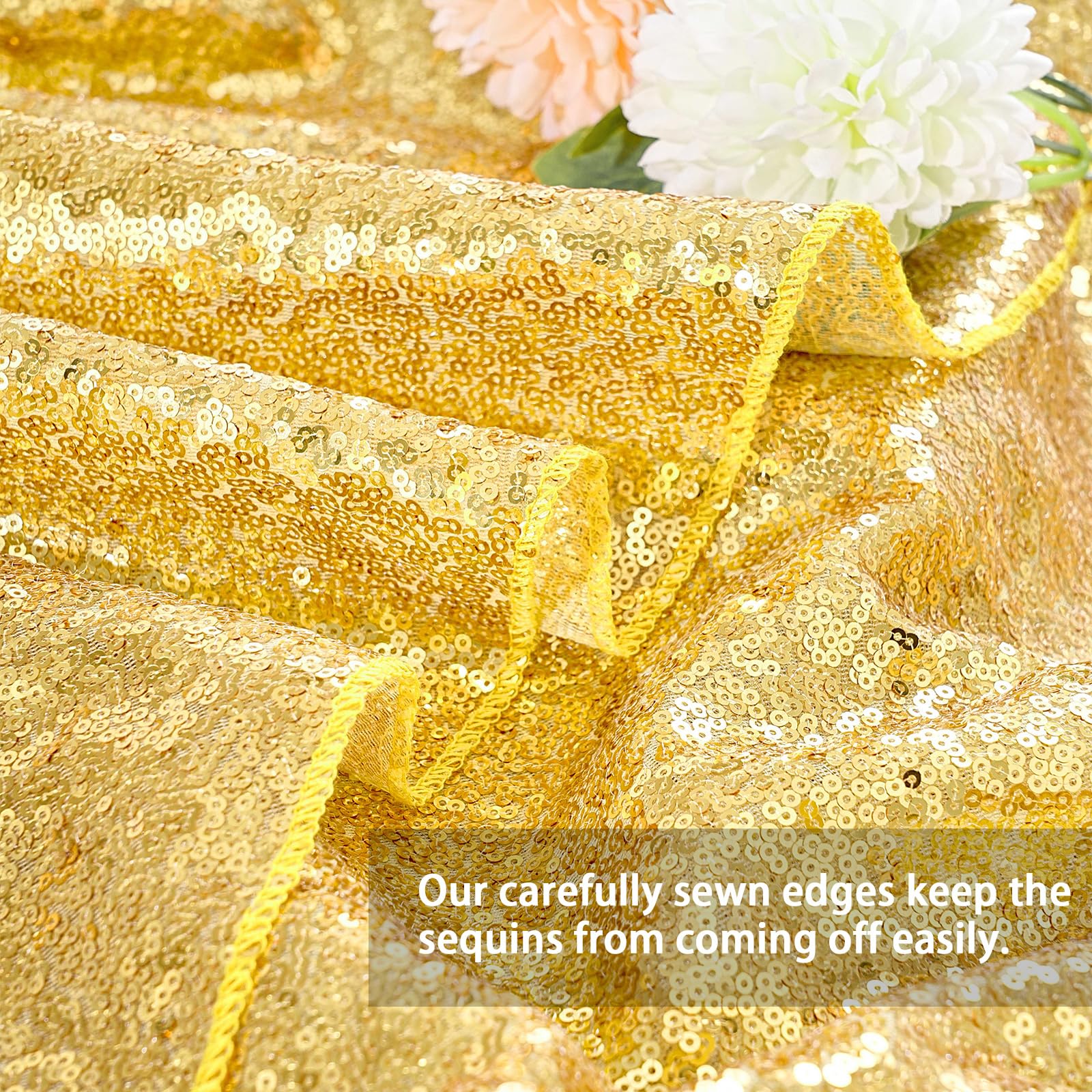 Amazon.com: QueenDream Sequin Tablecloth - Gold Tablecloth 50x80 Inch  Glitter Table Cloth Sequin Party Fabric for Birthday Birdal Baby Shower  Wedding : Home & Kitchen