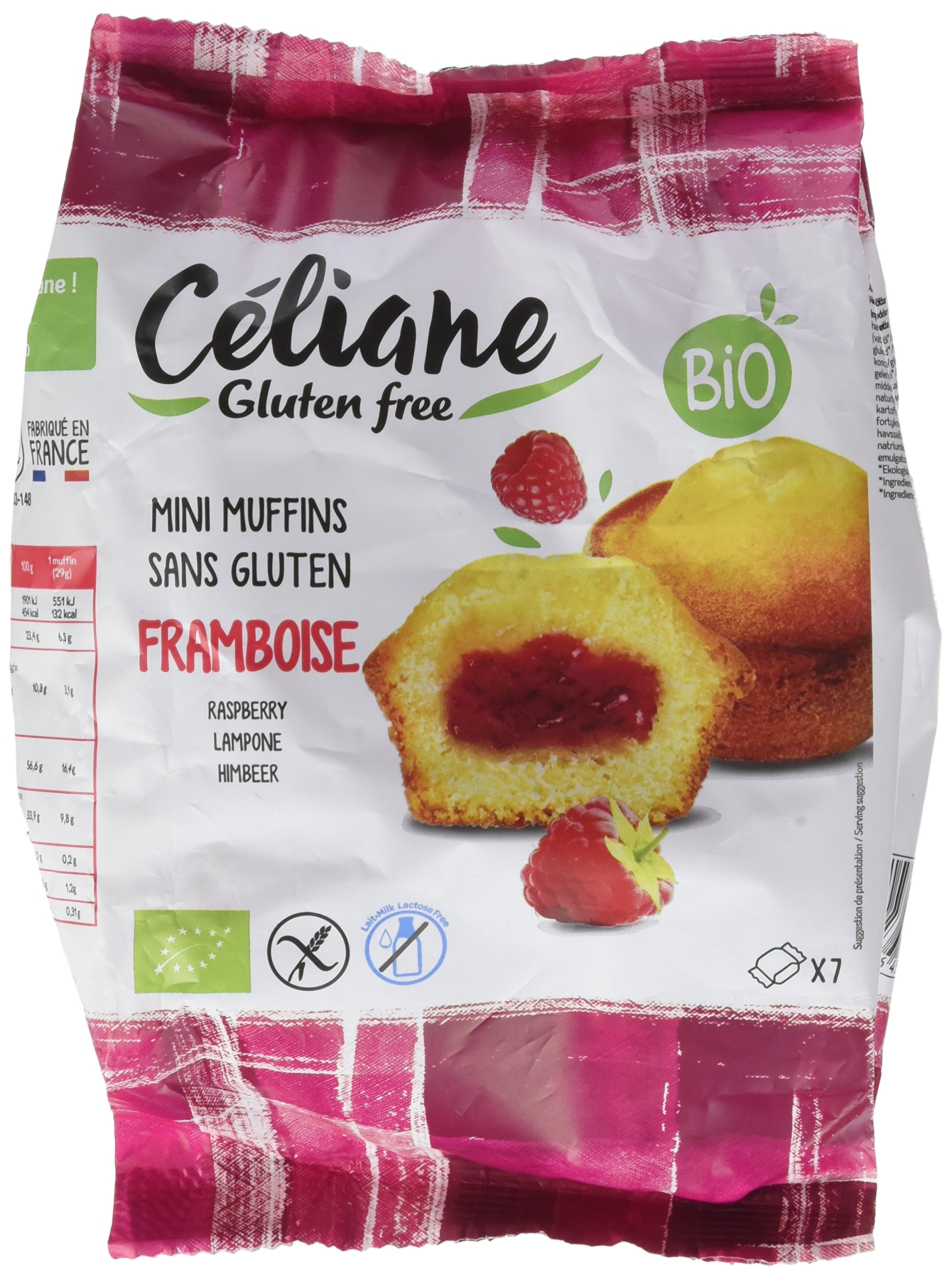 Céliane Mini Muffins Framboise BIO 200 g