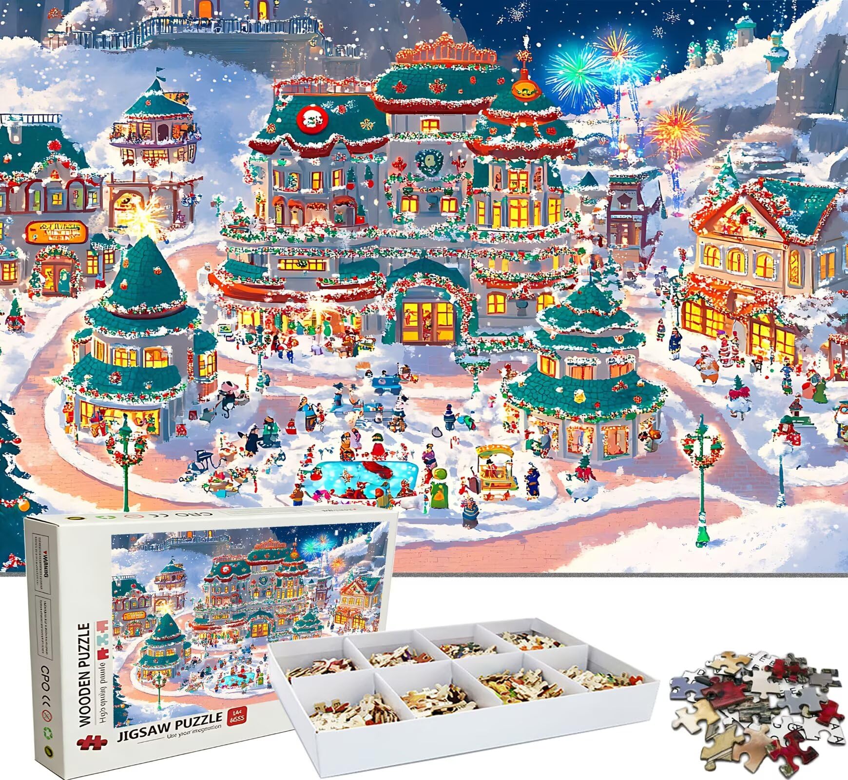 Puzzle 3000 elementów, drewniane puzzle dla dorosłych - Impossible Puzzle 122 x 81 cm niffy gra myśleniowa i łamigłówka dla kobiet i mężczyzn, gra rodzinna na wieczory z grami, prezent dla kobiet
