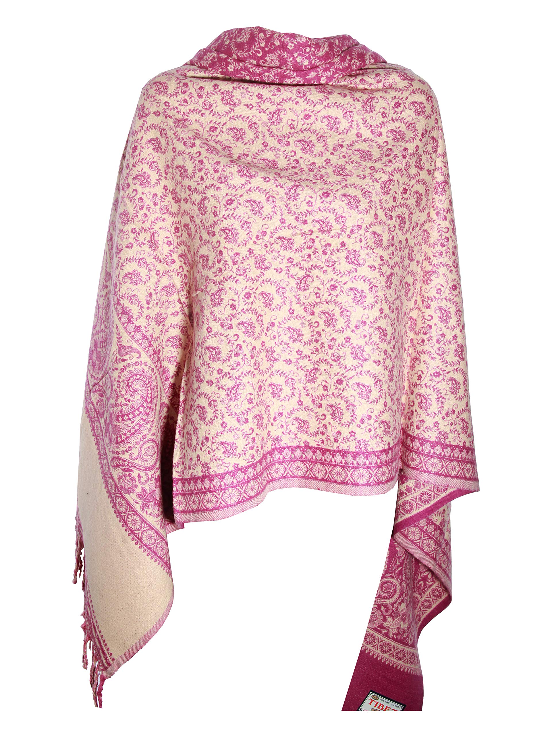 Baby Pink Winterschal Schal aus reiner Yak-Wolle, Dekoration, Decke, Unisex, übergroß, wendbar, luxuriös