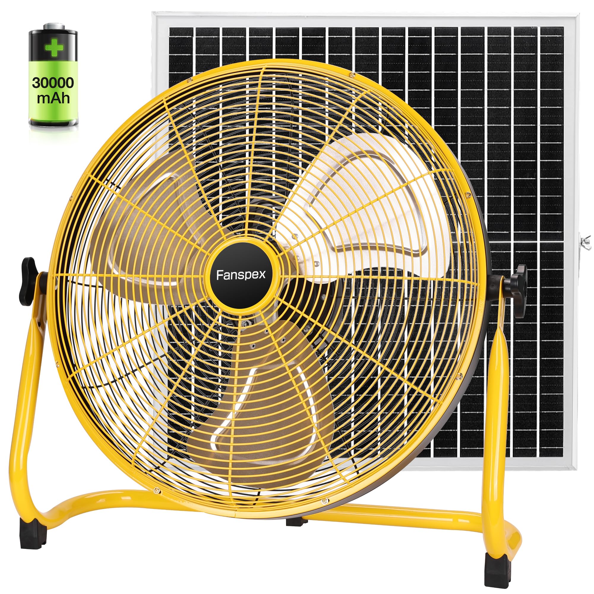 Fanspex 20 inch Solar Rechargeable Floor Fan