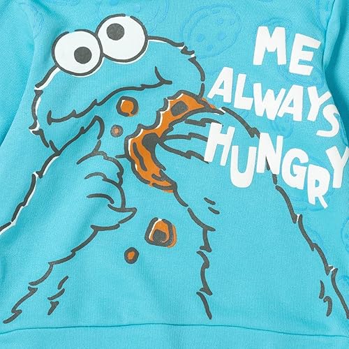 Miniatura 6 de Sesame Street Elmo Cookie Monster - Conjunto de sudadera con capucha y pantalones para niños pequeños