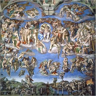 Trademark Fine Art Canvas Wall Art - Masters Collection 'Last Judgment Michelangelo' Wall Art for Living Room, Bedroom, or Office Décor