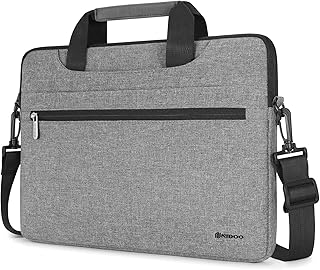 NIDOO 17.3 Inch Laptop Briefcase Carrying Bag Water-Resistant Computer Sleeve Case Shoulder for 17.3" Gaming Pavilion 17 / P73 P17 / Inspiron 17 / G7 17 / Precision 17 7740 7750 / Chromebook 317, Grey