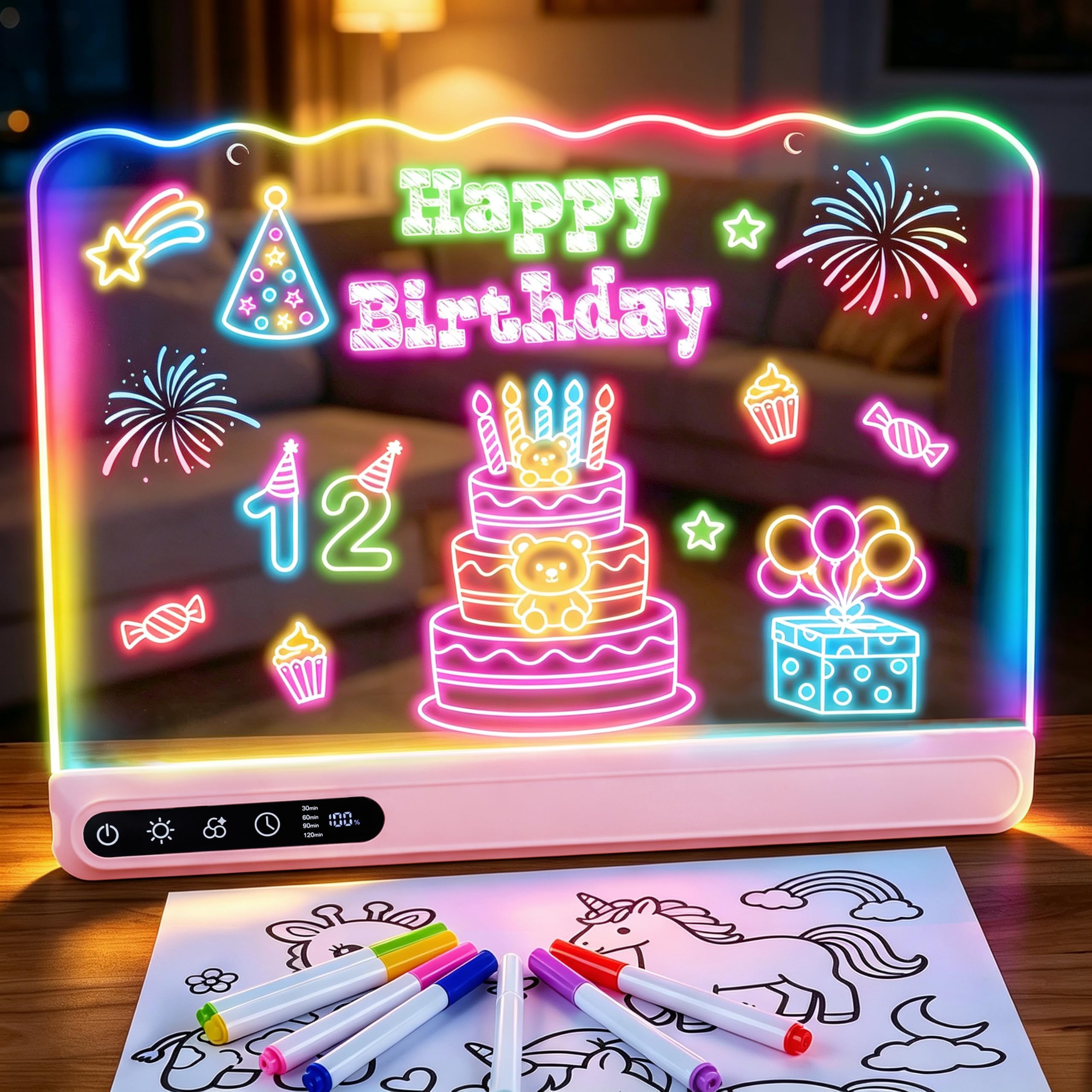 16" Led Light Up Drawing Board for Kids, Art Toy Gifts for Age 3-12