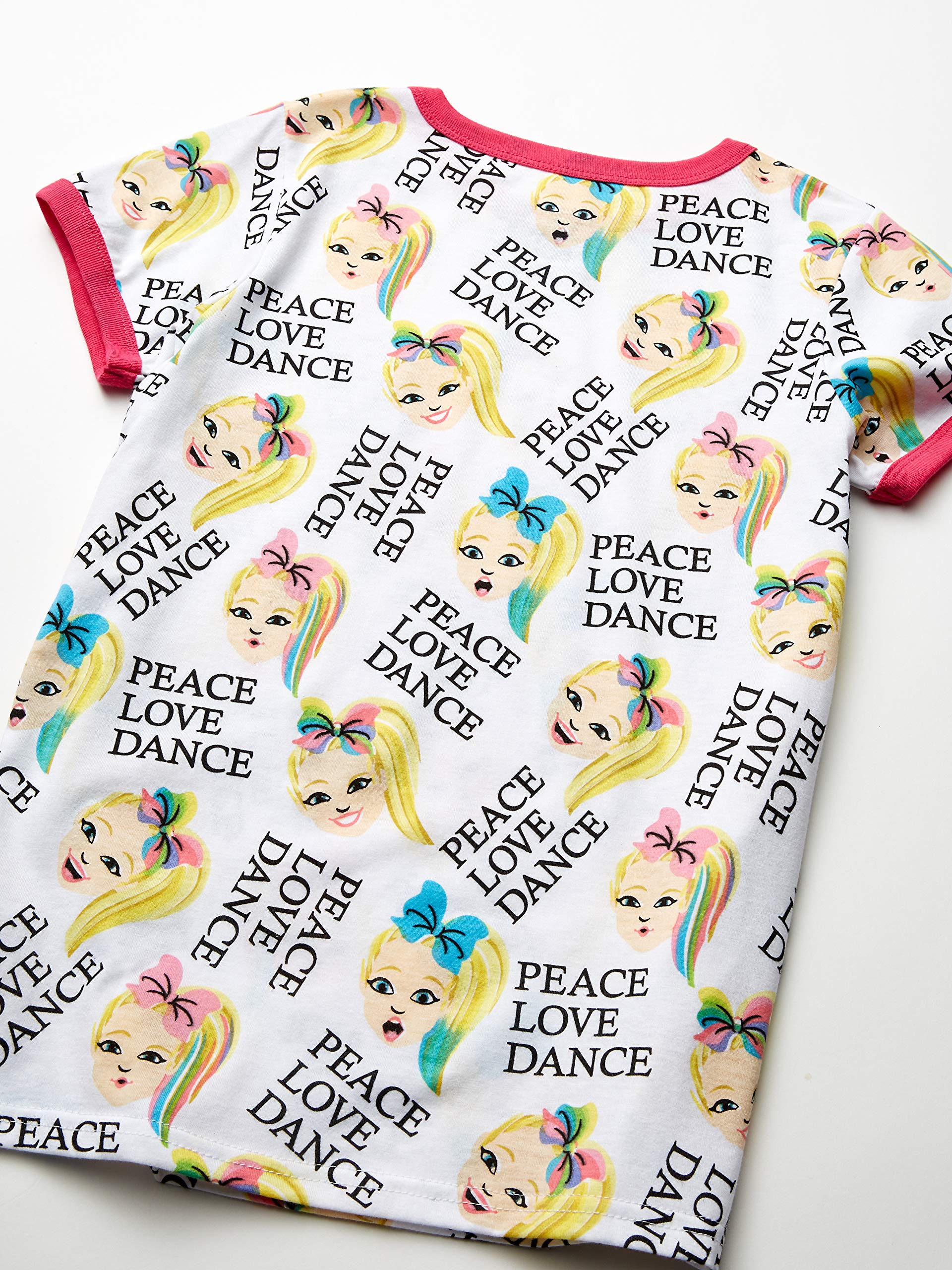 JoJo Siwa Big Peace Love Dance Playera para niña - Blanco - Medium