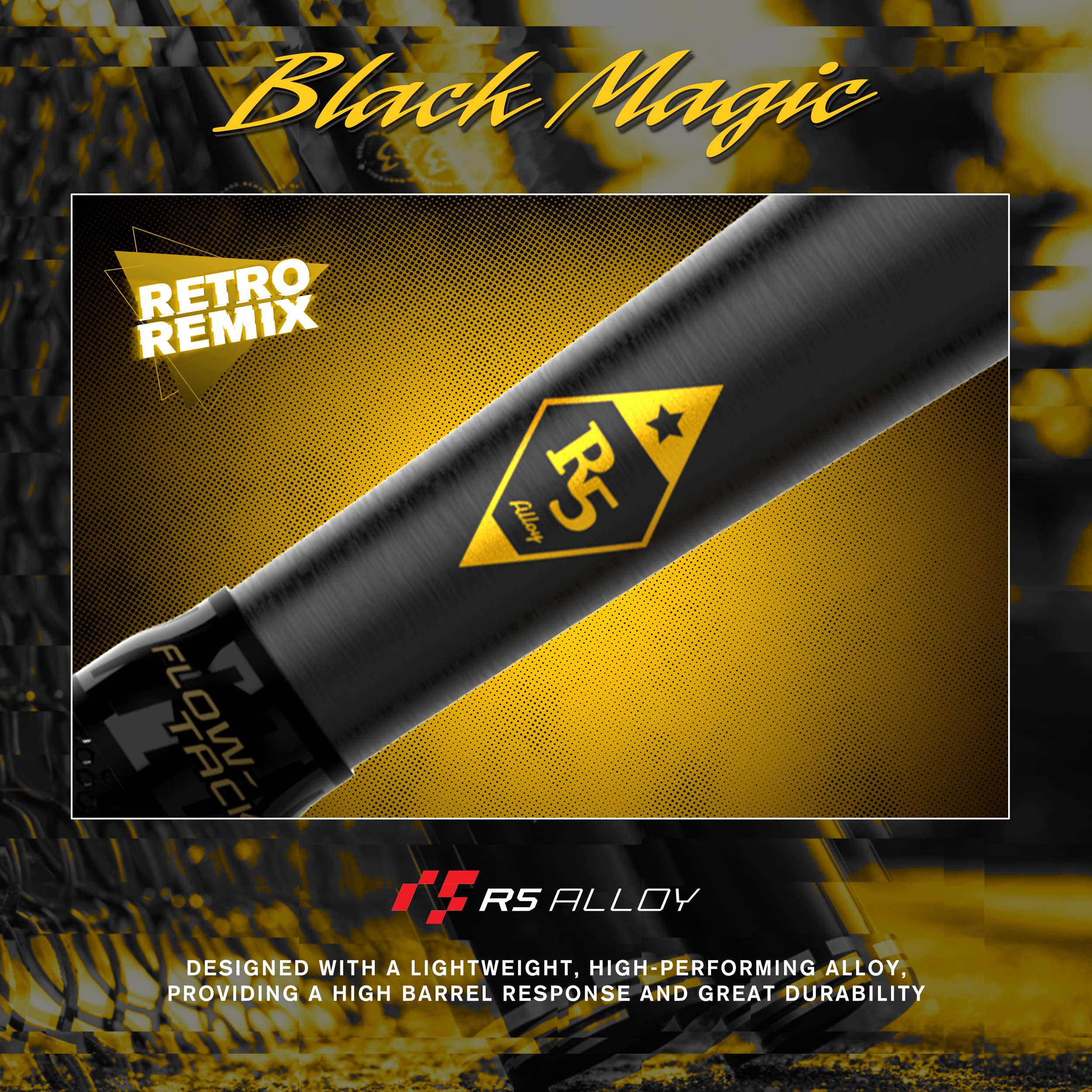 Batte Baseball BBCOR 2023 Easton Black Magic – 33 Pouces / 30 Oz – Série Heritage – Noire
