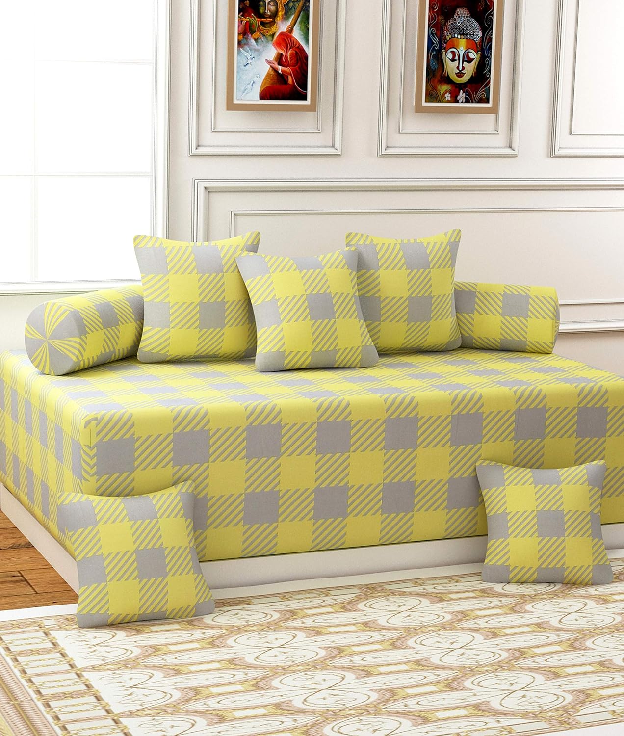 Diwan Set by Multitexdiwan Set Cottondiwan Set with Cushion Covers