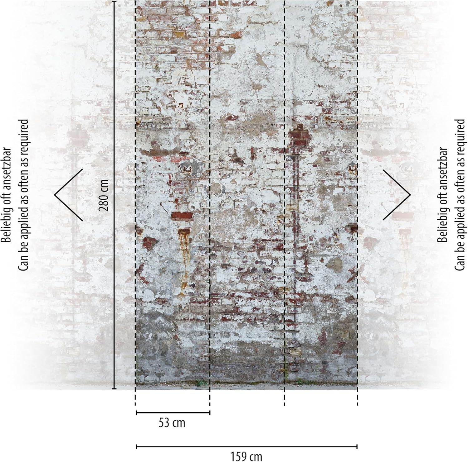 A.S. Création Livingwalls Non-Woven Wallpaper, Stone Wallpaper in White, Grey and Brown, Wall Wallpaper for Various Rooms, XXL Wall Picture, 2.80 m x 1.59 m