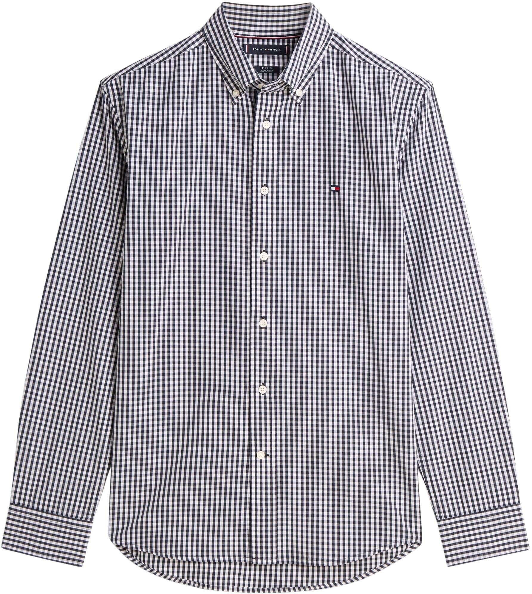Tommy Hilfiger Herren Flex Poplin Big Gingham Rf Shirt Mw0mw41713 L/S Shirt (1er Pack)