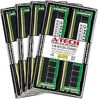 Vista 25 de A-Tech 4GB DDR4 2133MHz PC4-17000 ECC RDIMM 1Rx8 Single Rank 1.2V ECC Registered DIMM de 288 pines Módulo de actualización de memoria RAM