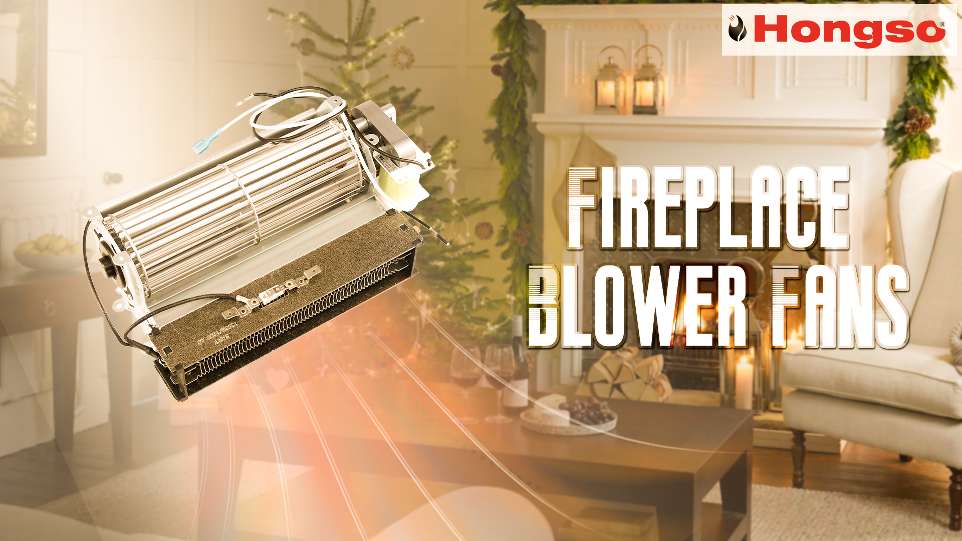 Hongso Replacement Fireplace Fan Blower & Heating Element