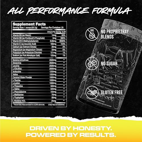 Miniatura 2 de BCAA Powder  Bebida de hidratación intra de BCAA y EAA en polvo y electrolitos  Apoya la resistencia y el crecimiento muscular, 0.45 oz de amino