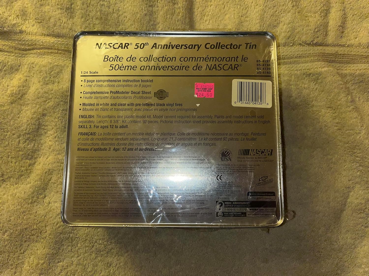 Revell #4139 Nascar 50th Anniversary Collector Tin Terry Labonte #5 Kelloggs Corn Flakes 1/24 Scale Plastic Model Kit