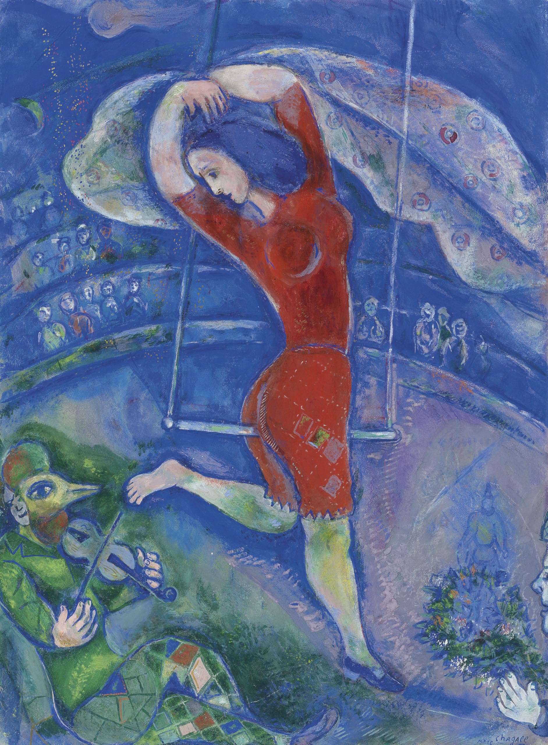 Waeta Rnvzx Marc Chagall Poster Acrobat Abstract Canvas Wall Art Marc Chagall Prints Marc Chagall Painting For Modern Home Decor Pictures 50X70cm No Frame