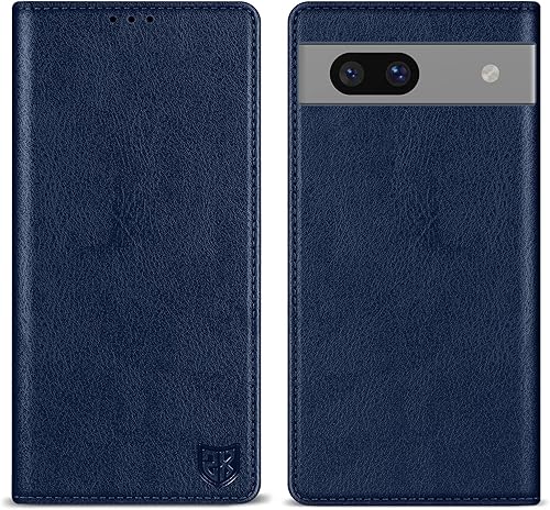ZZXX Funda tipo cartera para Google Pixel 7A con bloqueo RFID, soporte de ranura para tarjetas, funda protectora de cuero magnético fuerte plegable