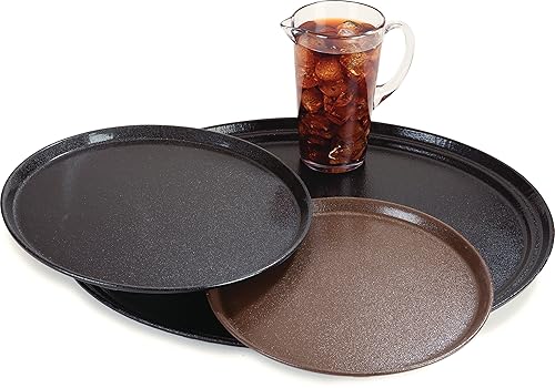 Miniatura 6 de Carlisle FoodService Products CFS 1600GR2076 Griptite - Bandeja redonda para servir, 16 pulgadas, color marrón (paquete de 12)