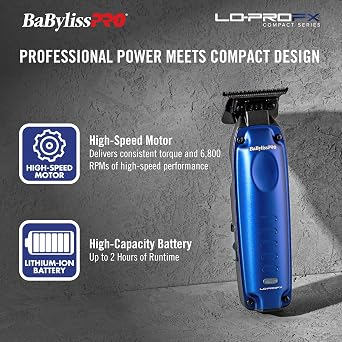 BaBylissPRO High-Performance Compact LO-PROFX Trimmers for Men
