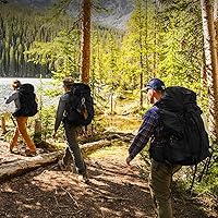 Vista 18 de Kelty Coyote - Mochila de 60 a 105 litros, para hombre y mujer (actualización 2020) - Mochila de senderismo, mochilero, mochila de viaje, Negro