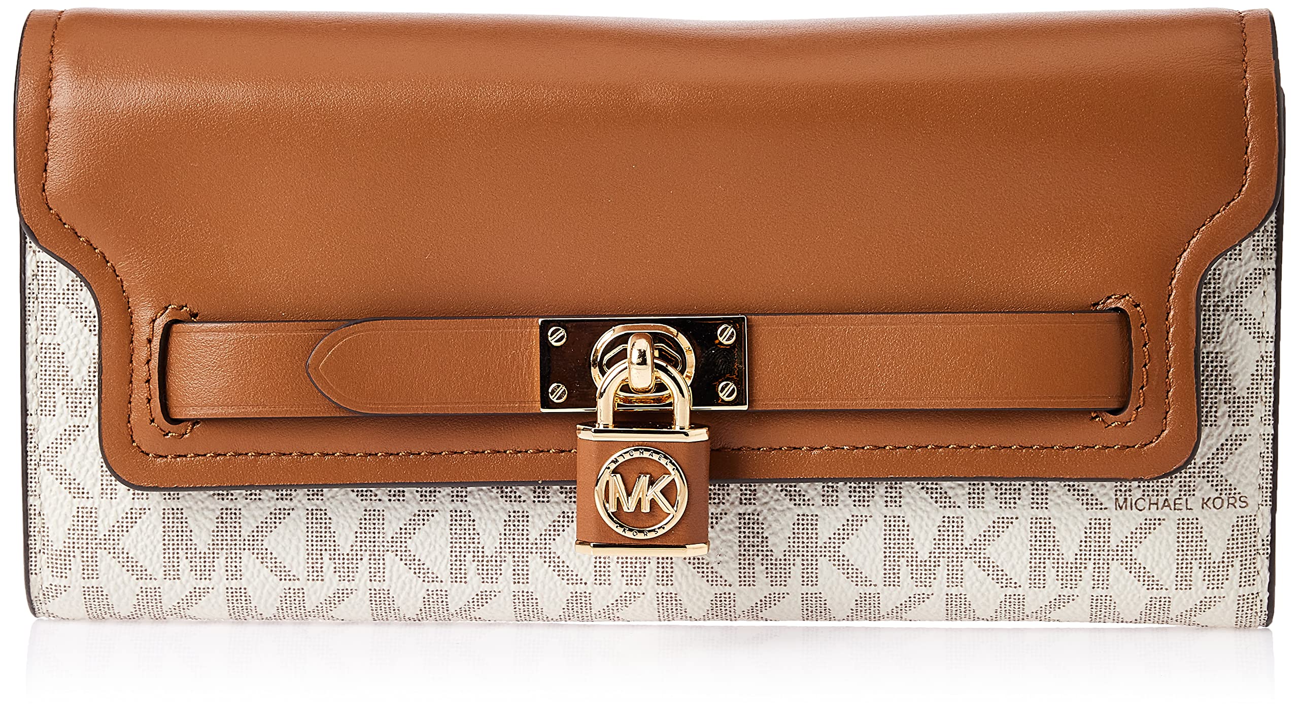 MICHAEL KORS LG CARRYALL WALLET VANILLA/ACRN 32S2G9HE7B COATED TWILL SM- VANILLA/ACRN, One Size