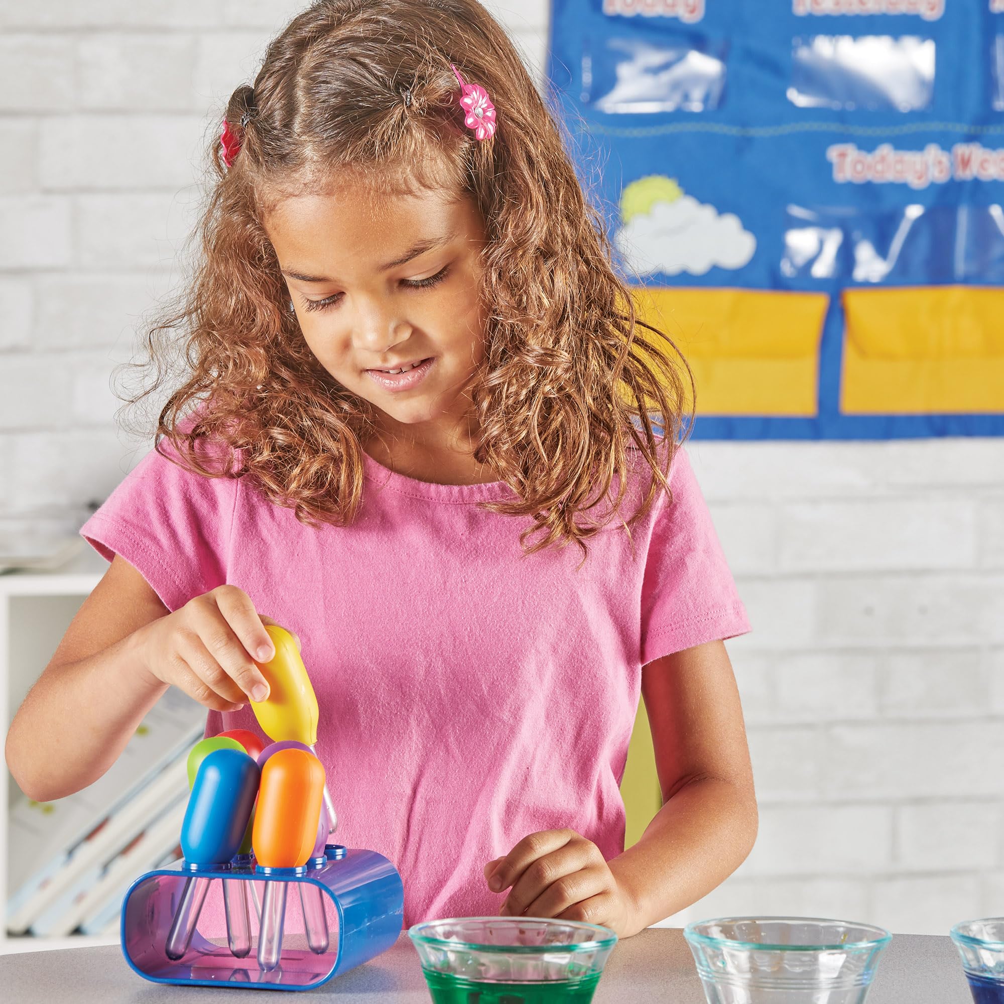 Learning Resources Compte-Gouttes Géants – Pipettes Montessori avec Support – Jeu Sensoriel Motricité Fine – Dès 3 Ans