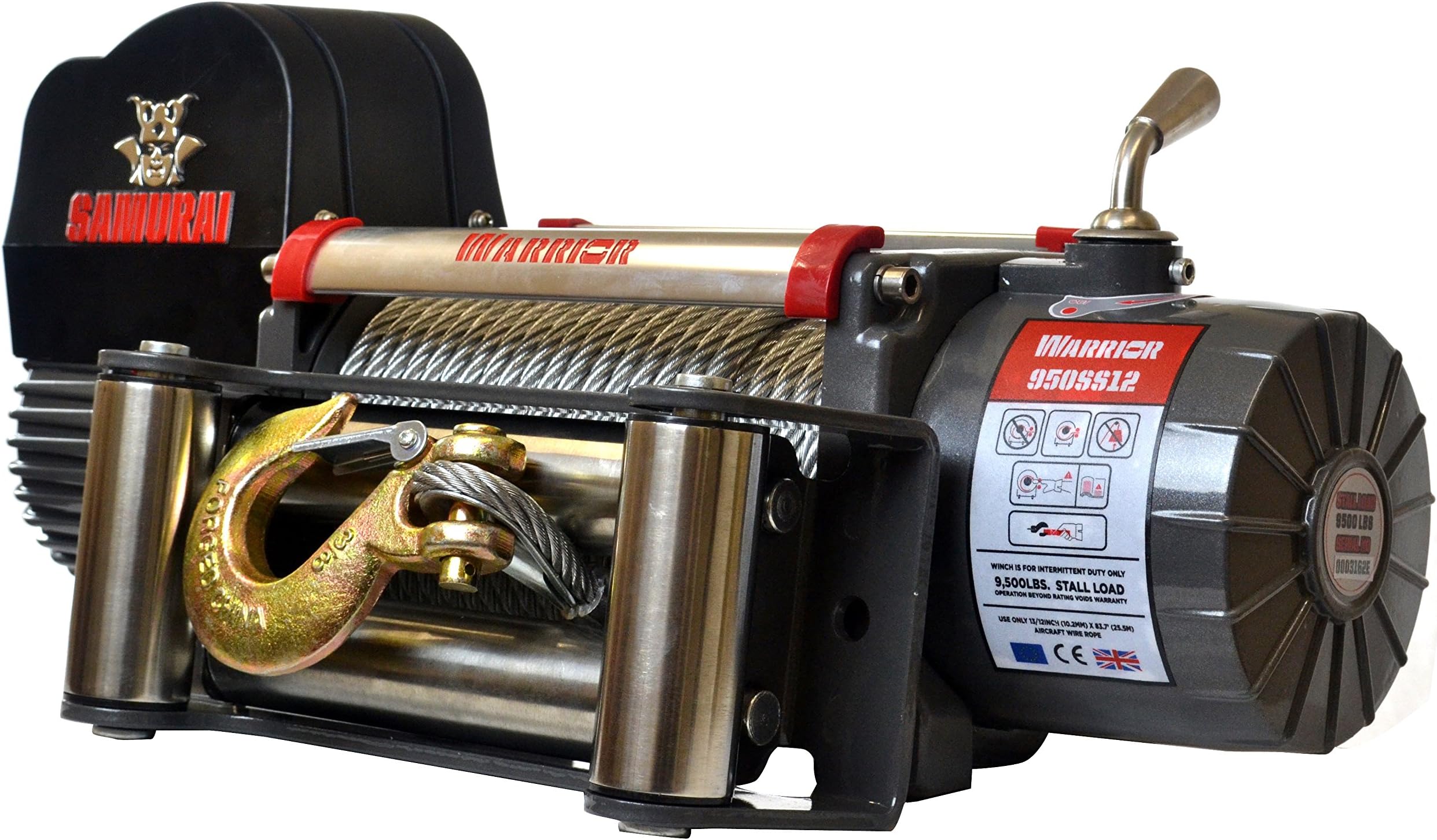 DK2S9500 Warrior Samurai Electric Winch with Steel Cable - 12V, 9500 Lb.