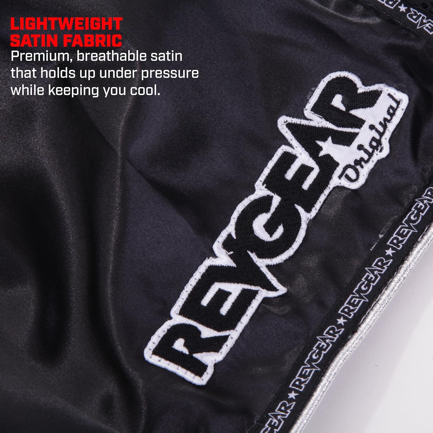 Revgear Authentic Thai Style Low Waist Muay Thai Shorts – Modern Fit for Men & Women, Ideal for MMA, and Kickboxing